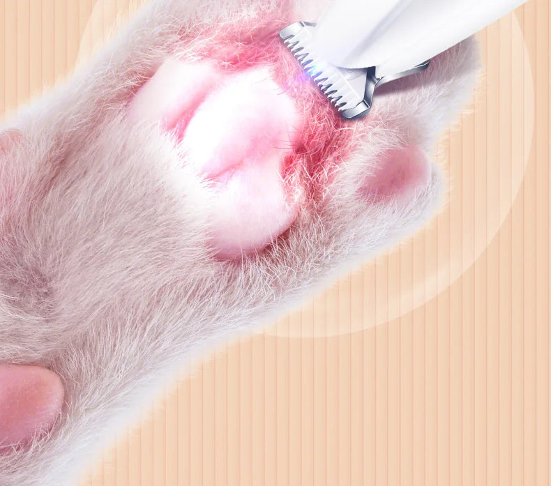 New Dog Paw Trimmer with LED Light Fully Waterproof Pet Hair Trimmer with LED