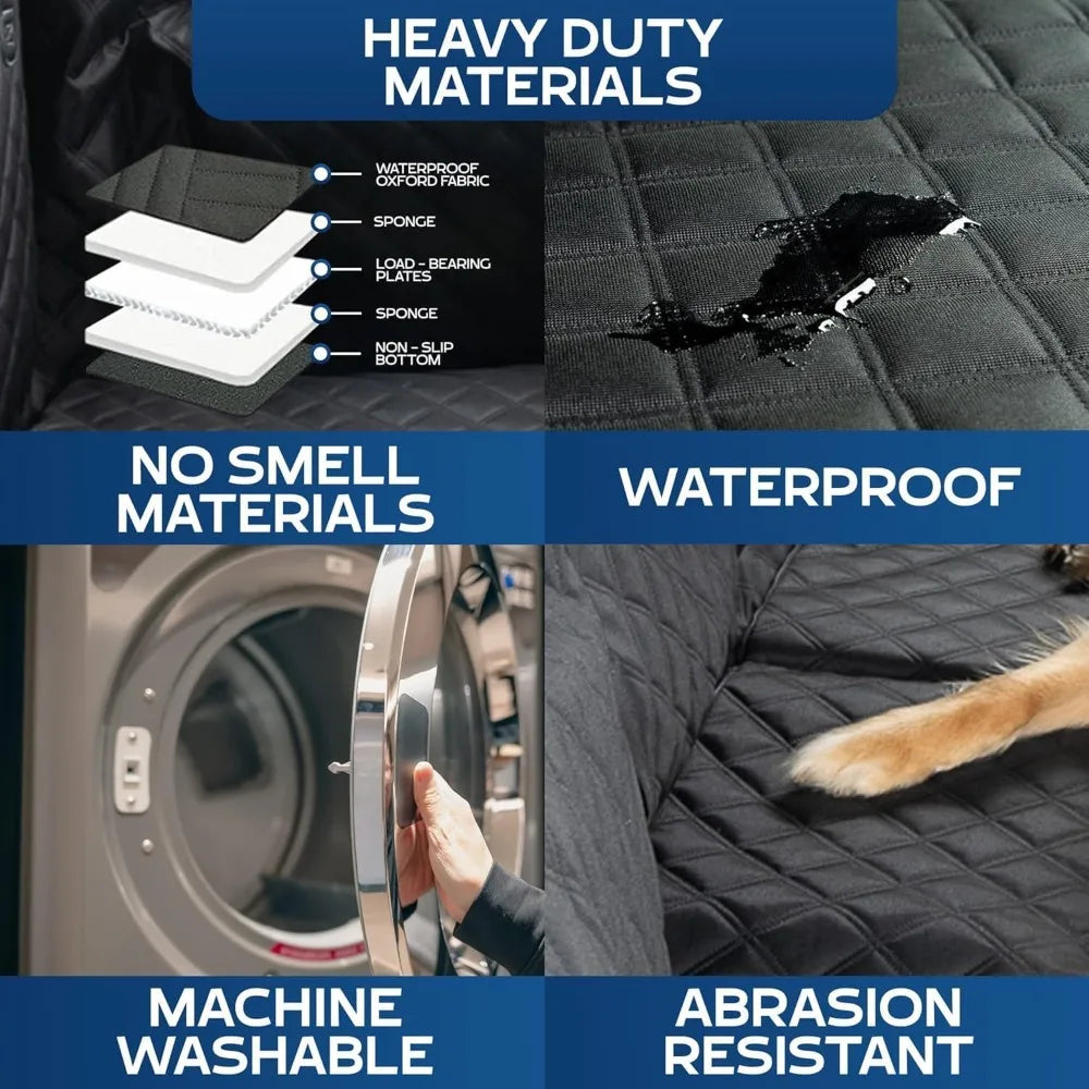 ruff liners medium back seat extender for dogs hard bottom platform for cars, suvs & mid-size trucks,