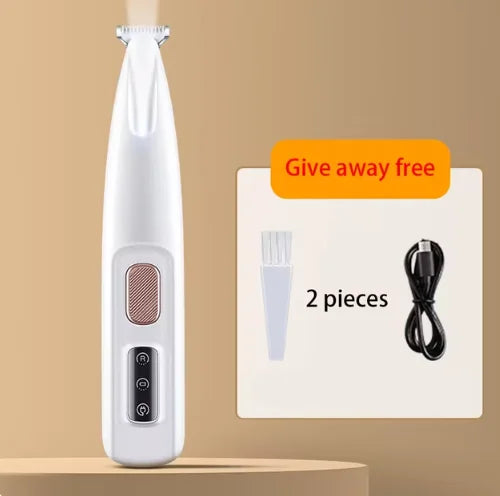 New Dog Paw Trimmer with LED Light Fully Waterproof Pet Hair Trimmer with LED