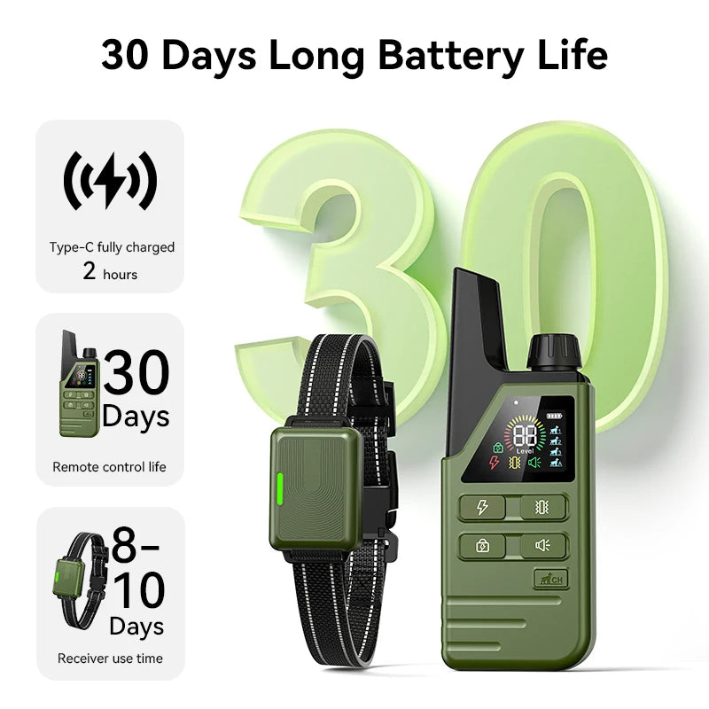 ROJECO Electric Dog Training Collar IPX7 Waterproof Dog Bark Stop Collar With Remote Control