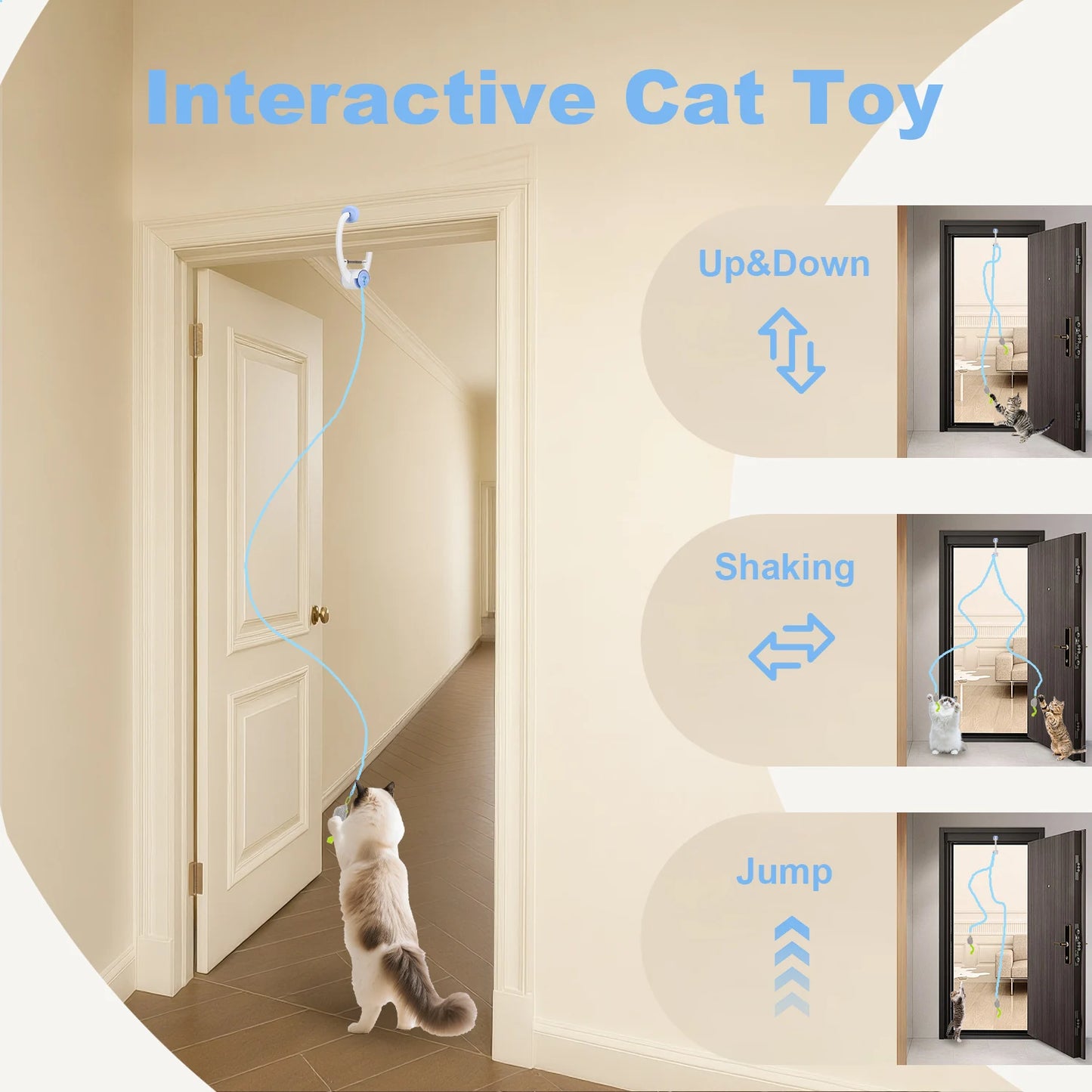 Cat Toys Electric Door Hanging Cat Toy Interactive Cat Toy