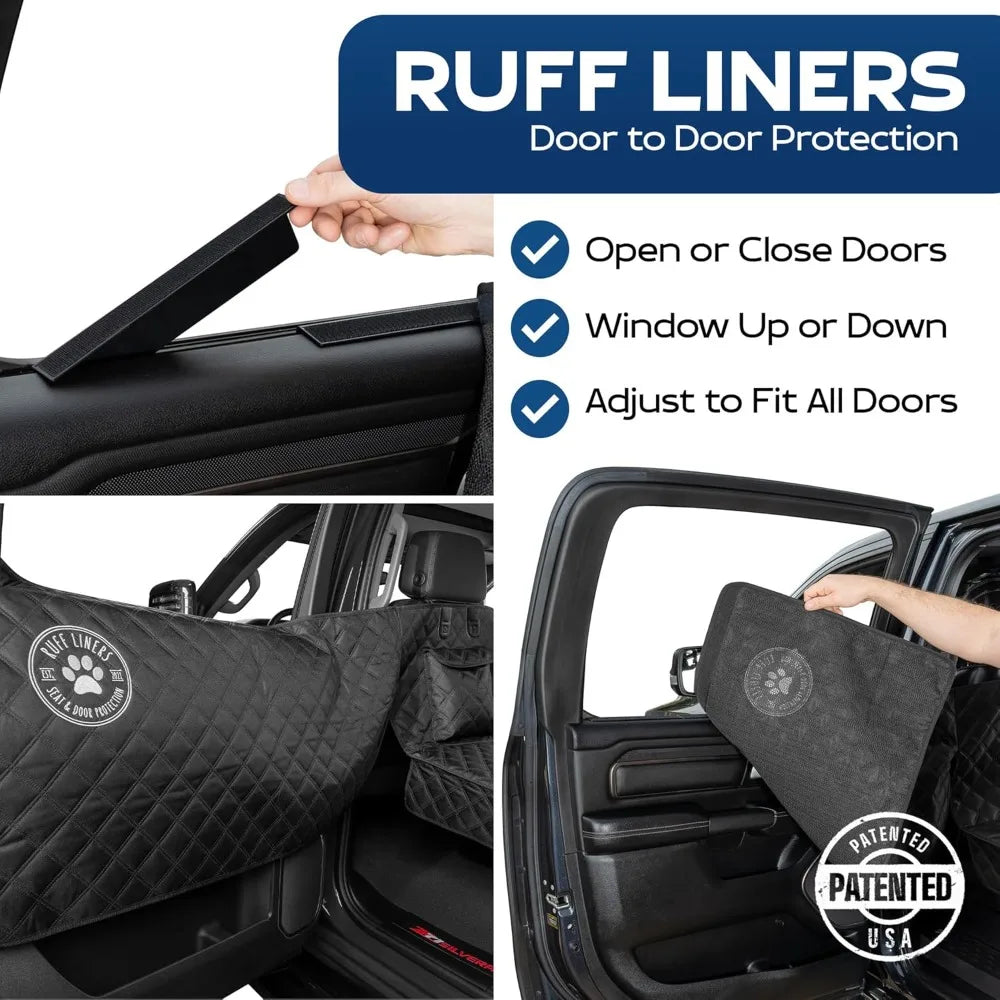 ruff liners medium back seat extender for dogs hard bottom platform for cars, suvs & mid-size trucks,