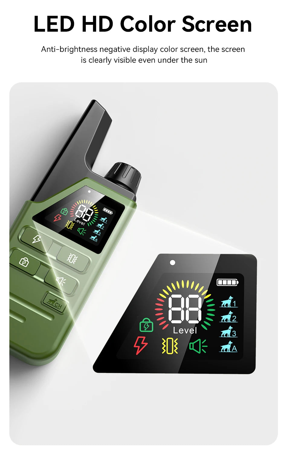 ROJECO Electric Dog Training Collar IPX7 Waterproof Dog Bark Stop Collar With Remote Control