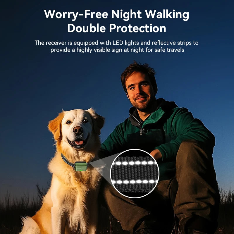 ROJECO Electric Dog Training Collar IPX7 Waterproof Dog Bark Stop Collar With Remote Control