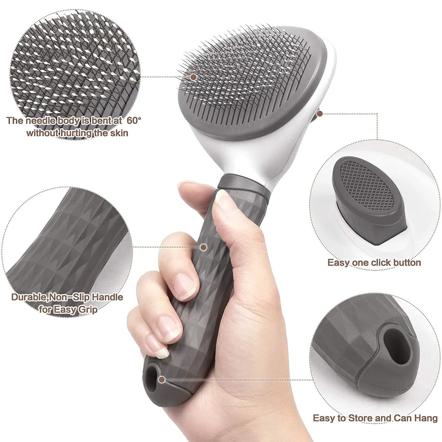 Pet Dog Brush Cat Comb Self Cleaning Pet Hair Remover Brush