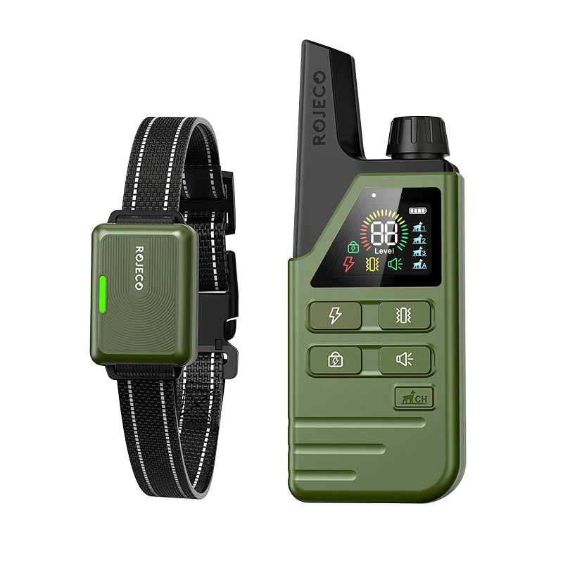 ROJECO Electric Dog Training Collar IPX7 Waterproof Dog Bark Stop Collar With Remote Control