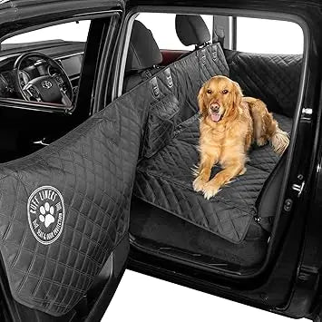 ruff liners medium back seat extender for dogs hard bottom platform for cars, suvs & mid-size trucks,