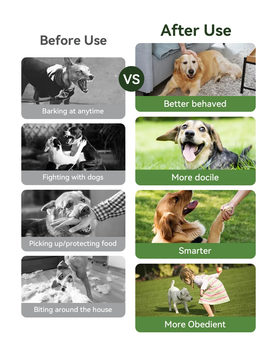 ROJECO Electric Dog Training Collar IPX7 Waterproof Dog Bark Stop Collar With Remote Control