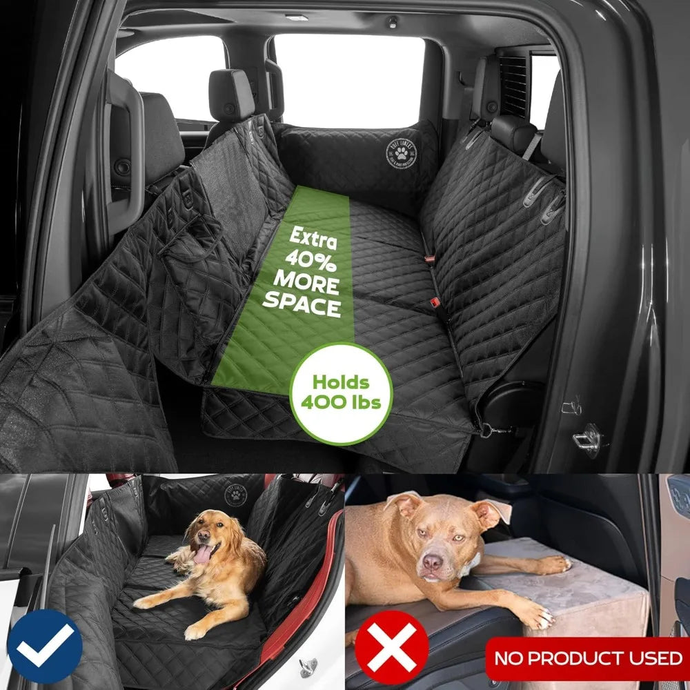 ruff liners medium back seat extender for dogs hard bottom platform for cars, suvs & mid-size trucks,